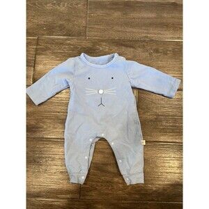 Boys Baby Bunny Romper Sleeper Size 0-3 Easter Spring